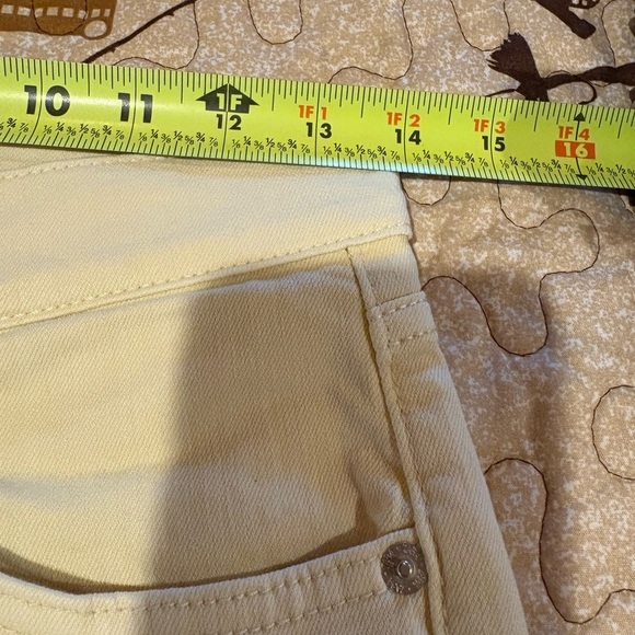 Zara high rise pale yellow straight jeans women’s size 6 - Picture 5 of 9